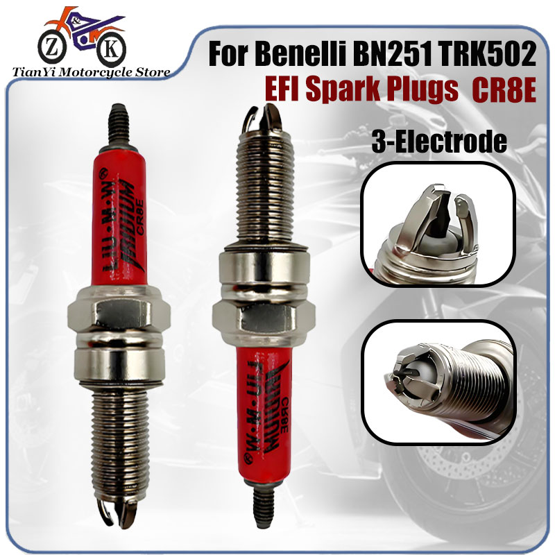 Motorcycle Spark Plug - 1PCS CR8E 3 전극 EFI 오토바이