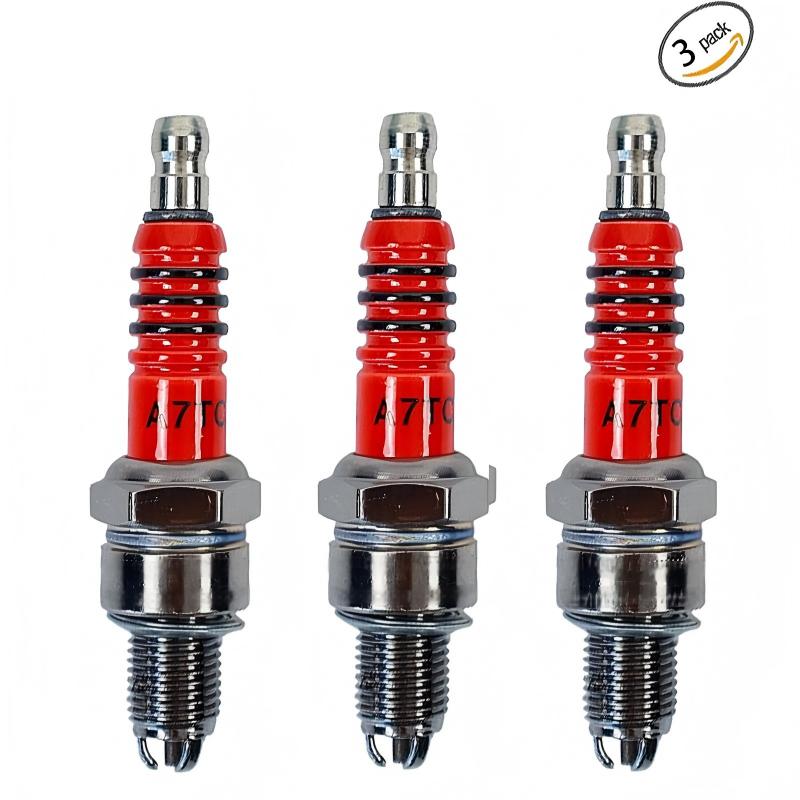 Motorcycle Spark Plug - 3개입 A7TC 3극 점화 플러그, GY6
